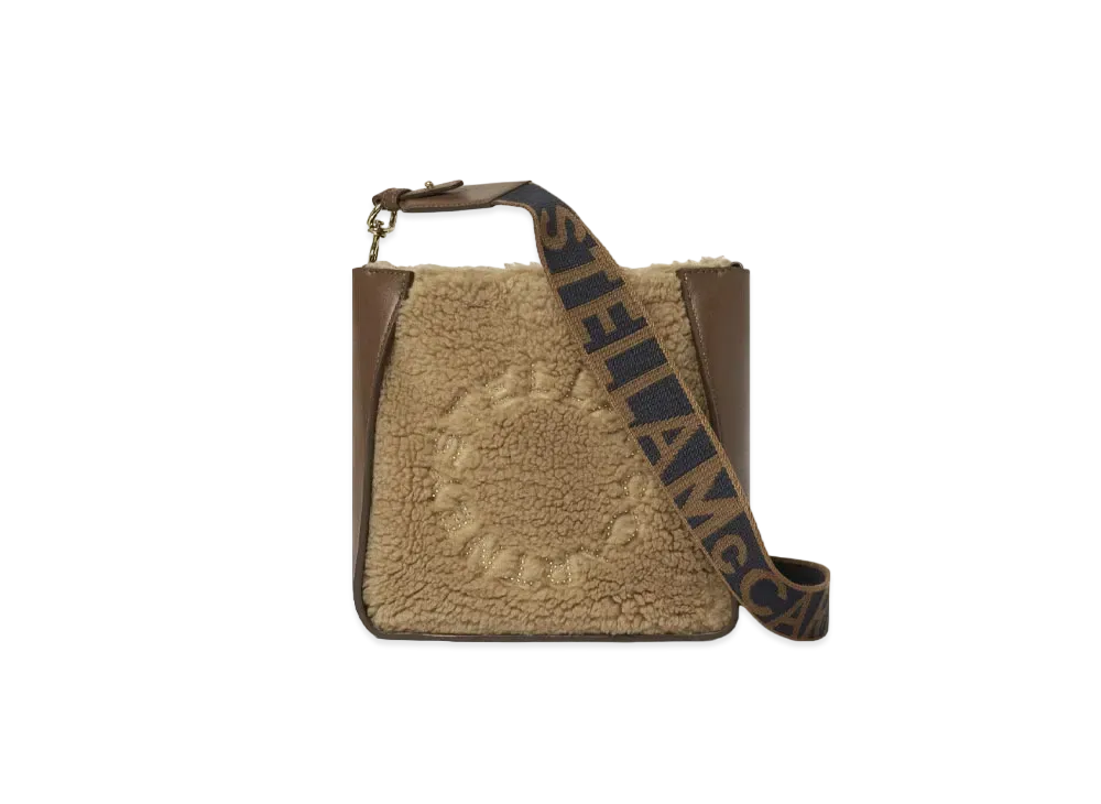 STELLA McCARTNEY Stella Logo Teddy Mat Shoulder Bag "Biscuit"