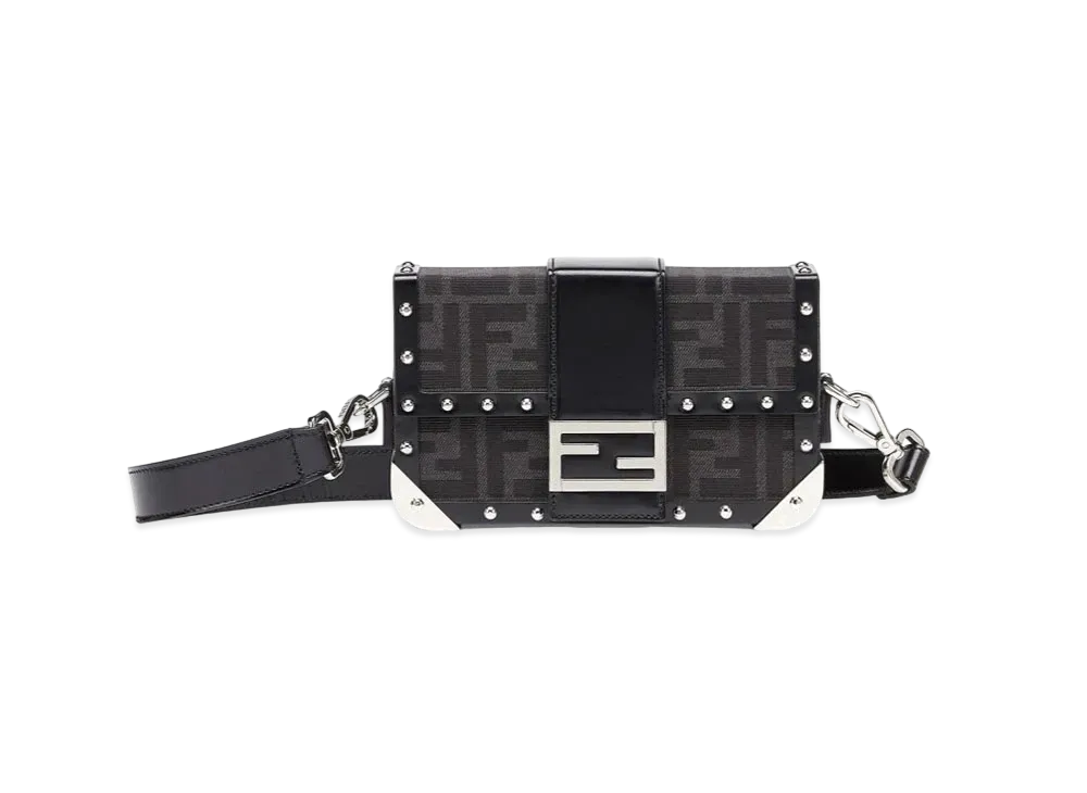 FENDI Baguette Trunk Small Ff Jacquard Fabric Bag "Multicolor"
