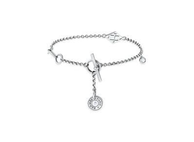 Hermes Gambade Bracelet "White Gold/2 Diamonds"