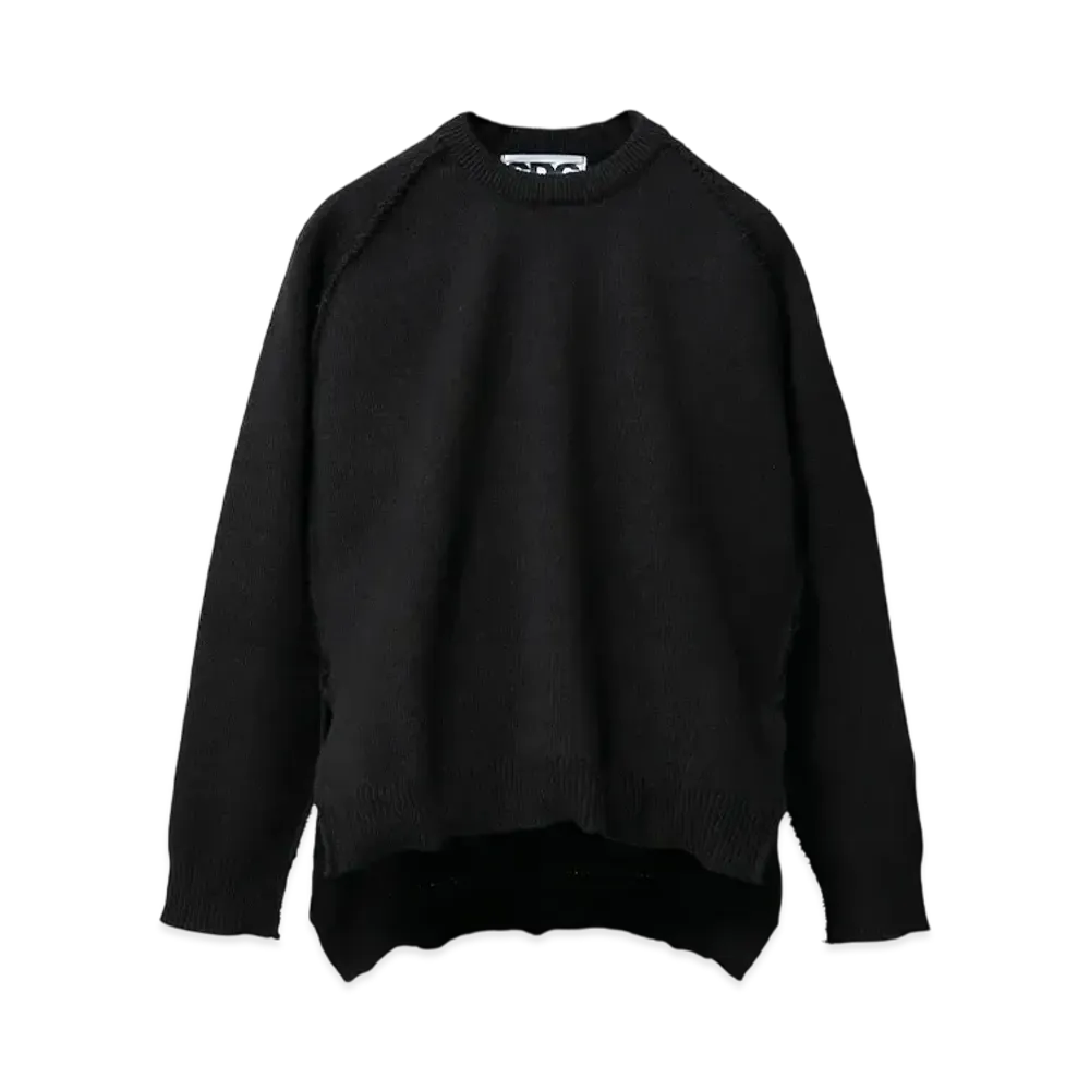 COMME des GARCONS CDG Outside Seam Long Back Pullover "Black"