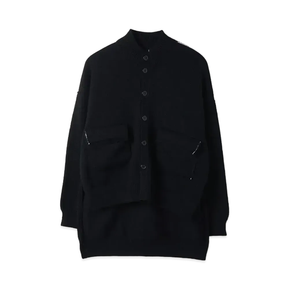 Yohji Yamamoto Y's PLAITING PLAIN STICHT SLIT CARDIGAN "Black"