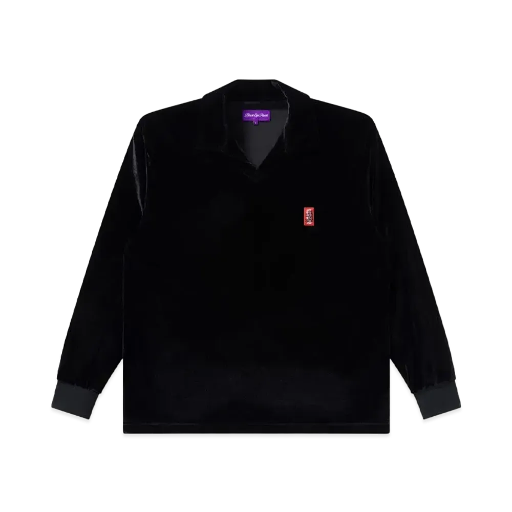 BlackEyePatch Small HWC Collared Velour Pullover "Black"