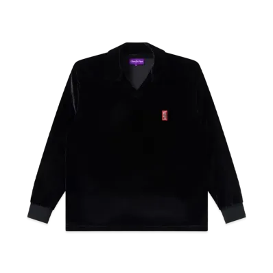 BlackEyePatch Small HWC Collared Velour Pullover "Black"