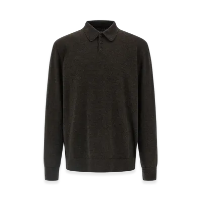Maison Margiela Long Sleeve Polos "Brown"