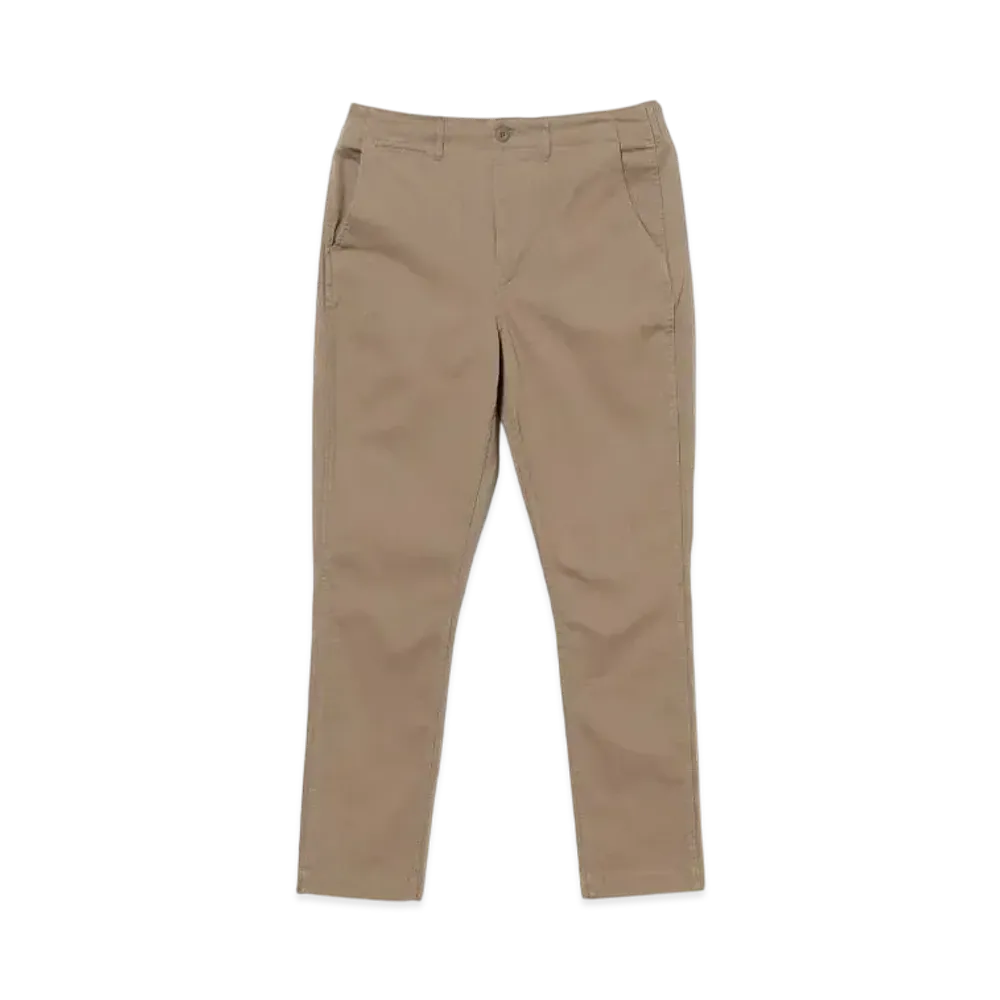 BEAMS Cotton Pique Stretch Tapered Pants "Beige"