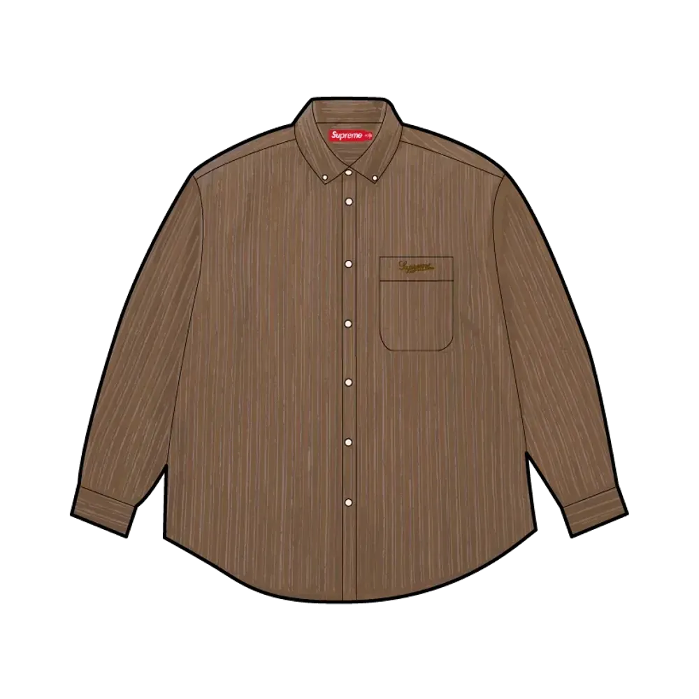 Supreme Pinstripe Shirt "Brown"