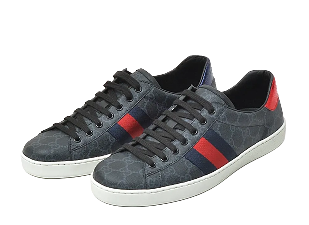 GUCCI Ace GG Supreme Sneaker "Black/Grey"