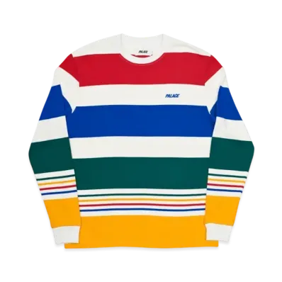 PALACE Heavy Stripe L/S T-Shirt "White"