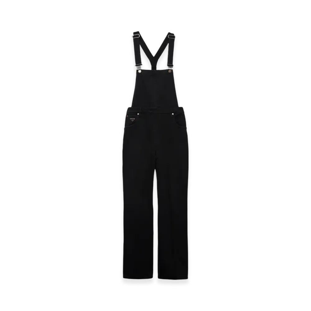 PRADA Women's Denim Overalls "Black"