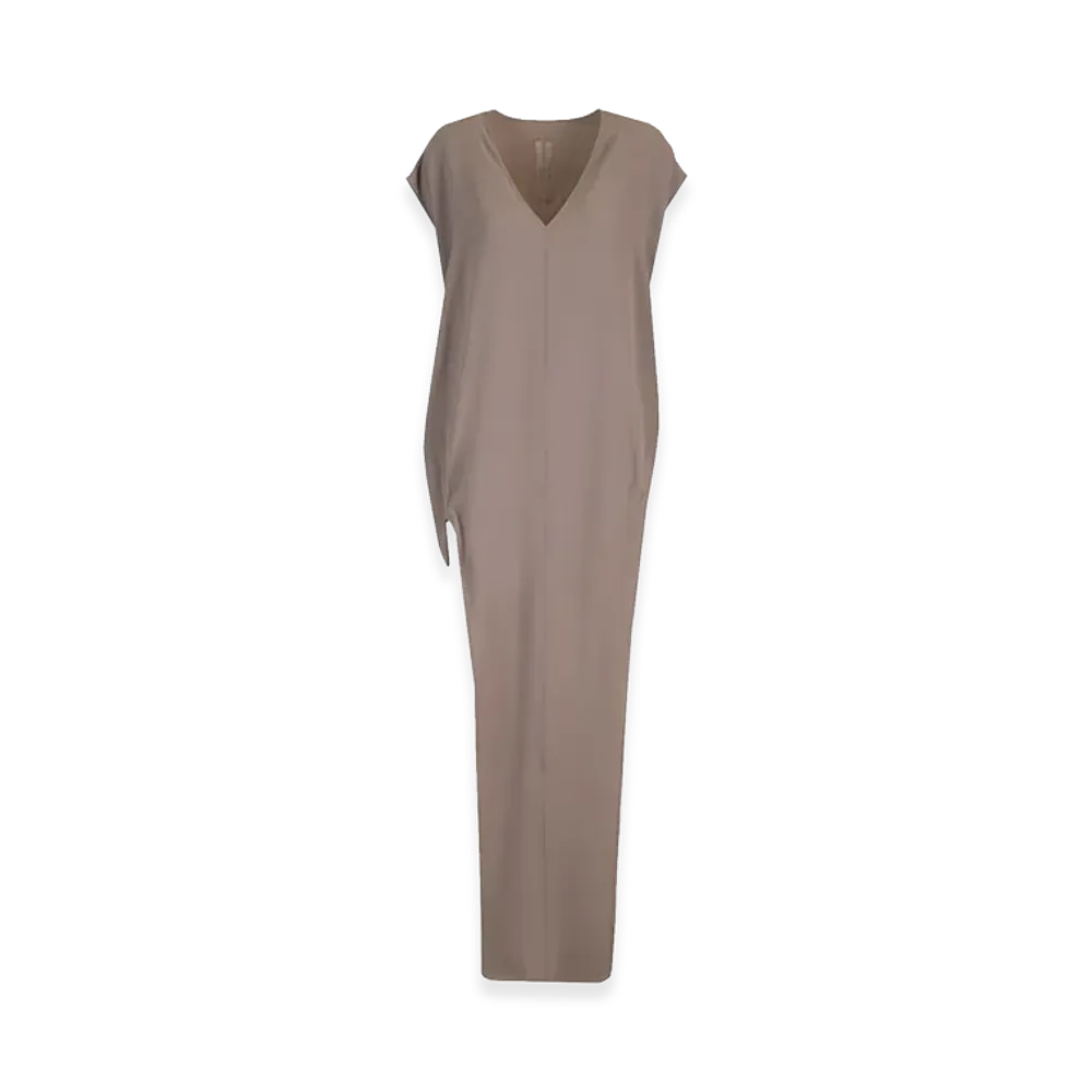 Rick Owens Women's Silk Jersey Long Dress "Beige"