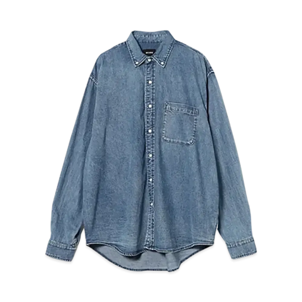 BEAMS Denim Button-Down Shirt "Indigo"