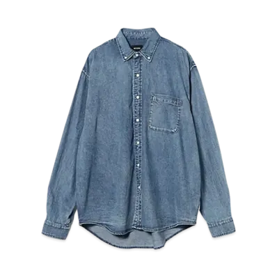 BEAMS Denim Button-Down Shirt "Indigo"