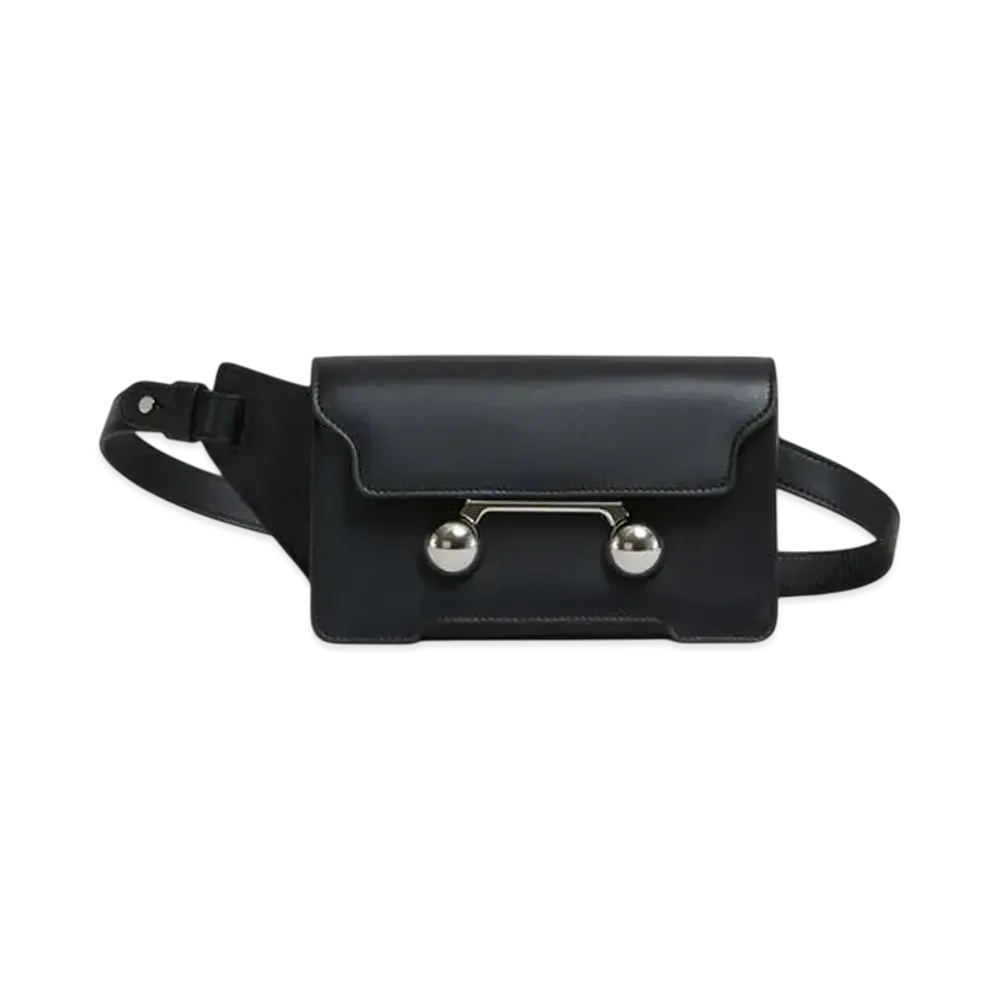 Marni Leather Trunkaroo Crossbody Bag "Black"