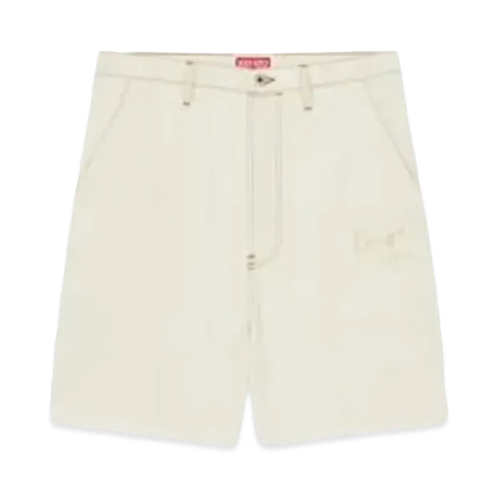 KENZO 'CREATIONS' Relax Straight Short Pants "Stone Bleached White Denim"