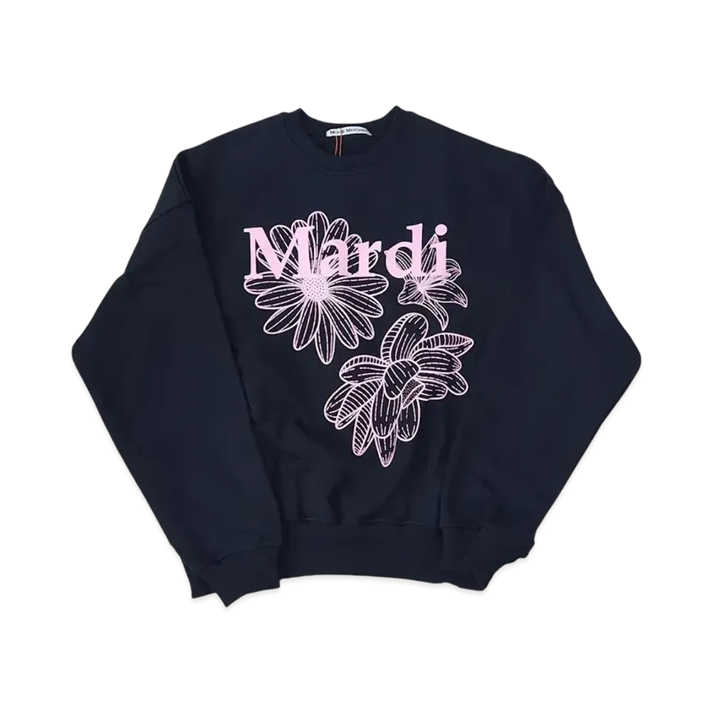 Mardi Mercredi Sweatshirt Triple Flower "Black Pink"