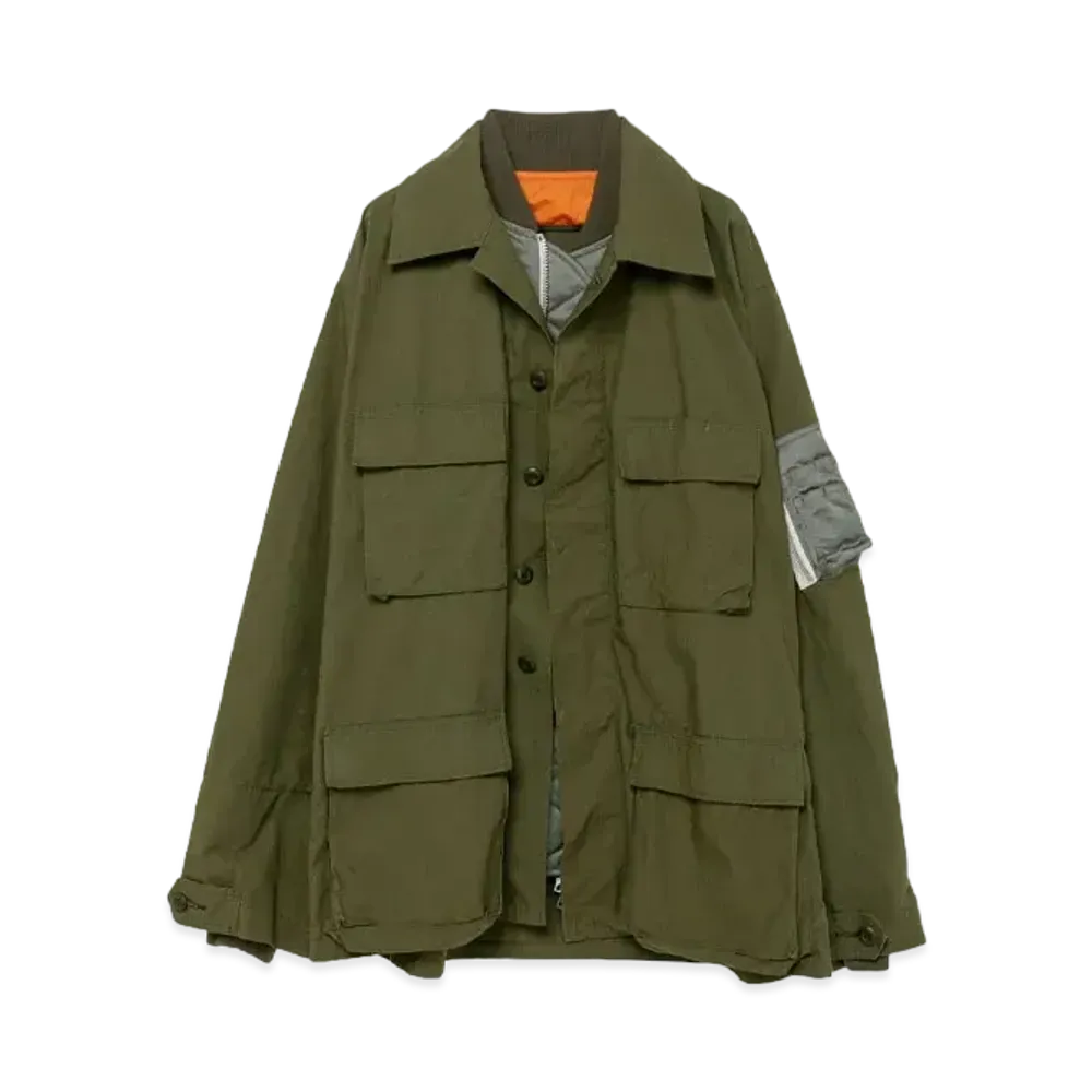 sacai x WTAPS Mill LS 01 Shirt "Khaki"