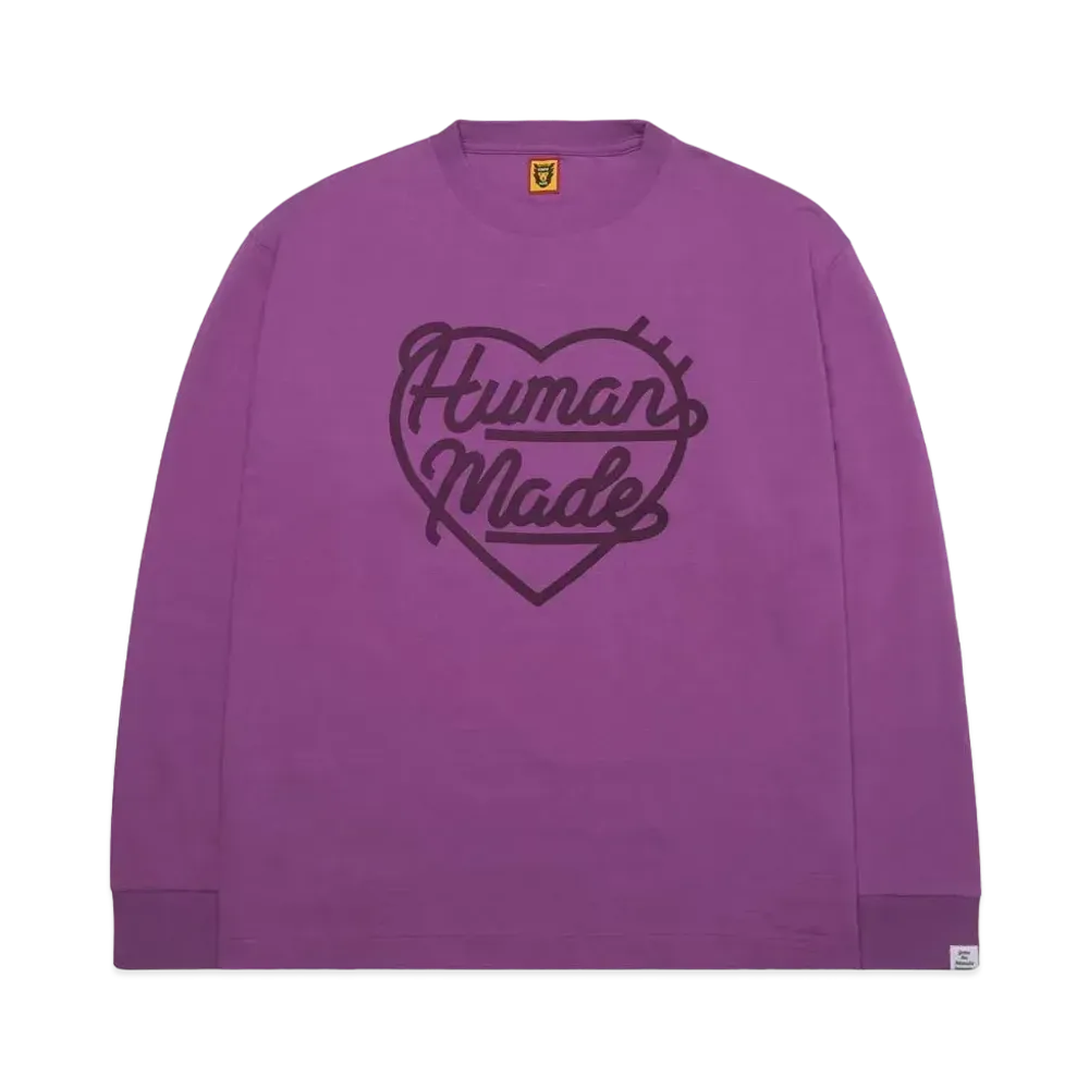 ヒューマン メイド ハート L/S Tシャツ "パープル"
