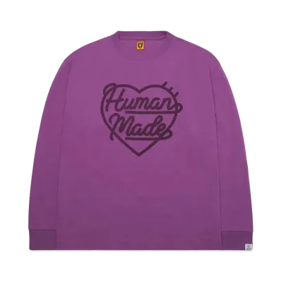HUMAN MADE HEART L/S T-SHIRT "Purple"