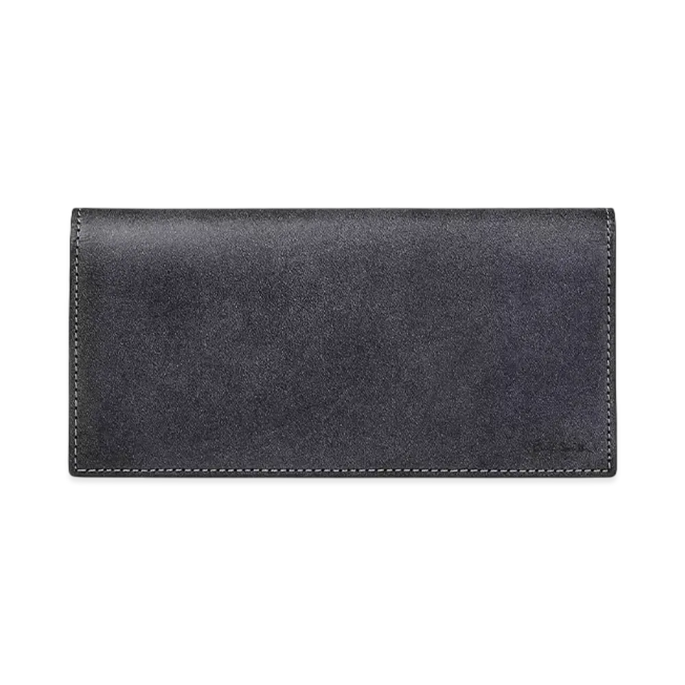 Paul Smith Waxed Leather Long Wallet "Black"