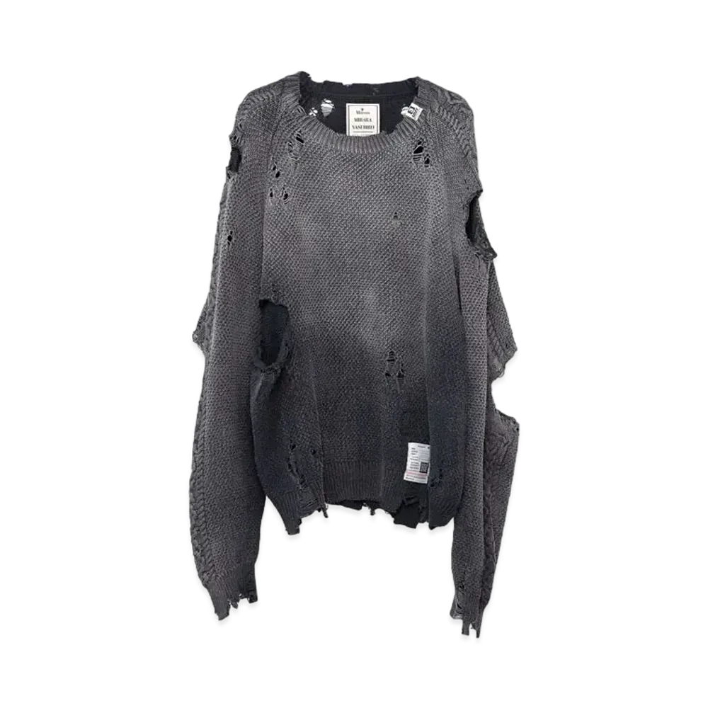 Maison MIHARA YASUHIRO Sun Faded Like Knit Sweater "Black"
