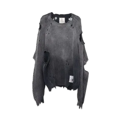 Maison MIHARA YASUHIRO Sun Faded Like Knit Sweater "Black"
