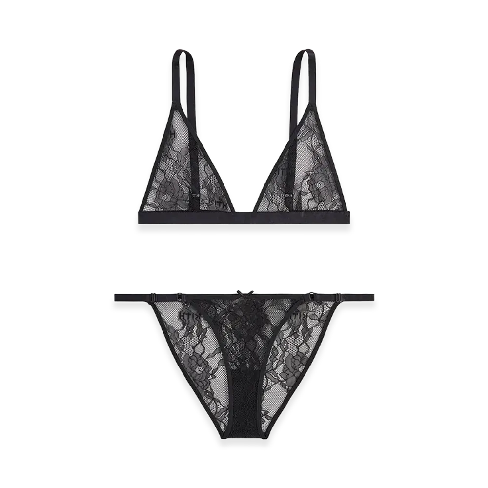Kith x Lisa Women's Floral Lace Intimates Set "Black"
