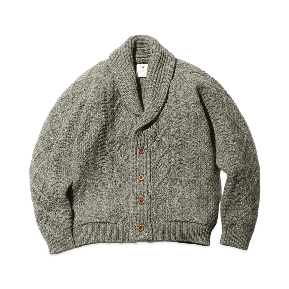 snow peak Alpaca Knit Cardigan "Grey"