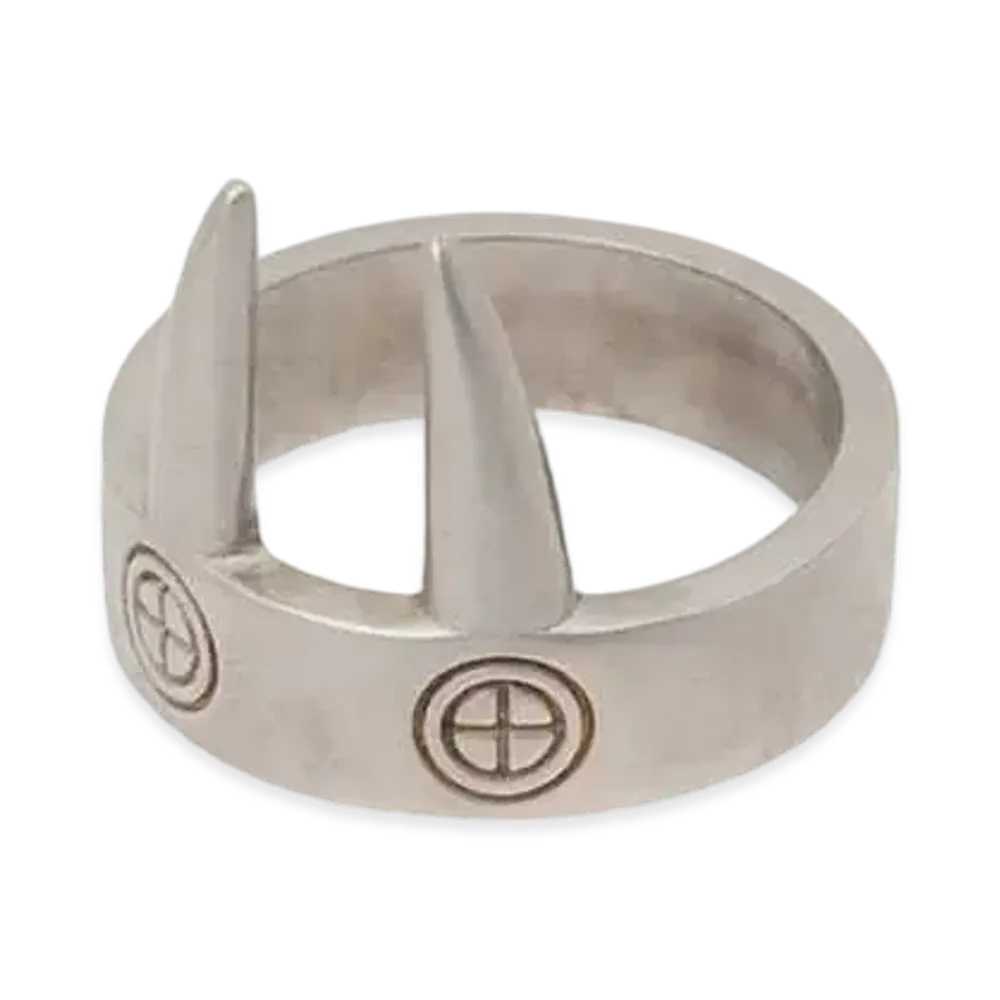Ground Y x CHAINSAW MAN Power Horn Ring "Silver"