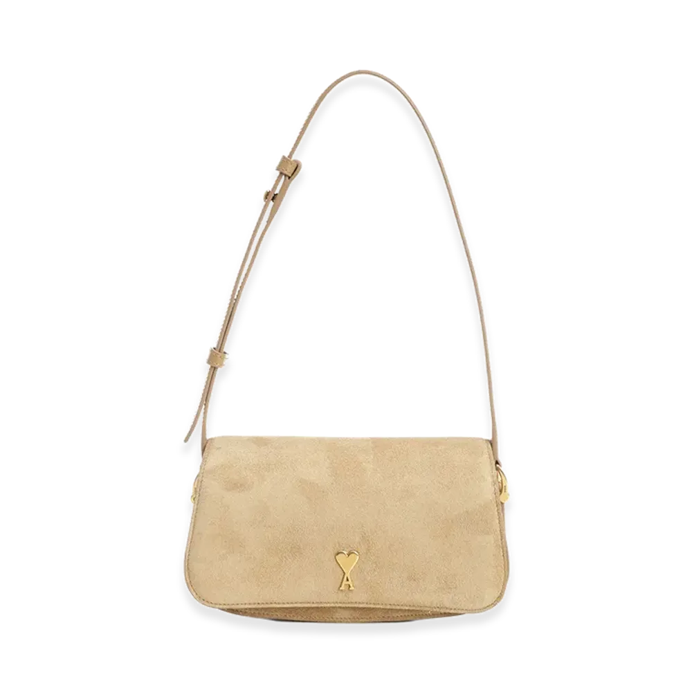 AMI PARIS Women's Leather Paris Paris Crossbody Bag "Olive Green"