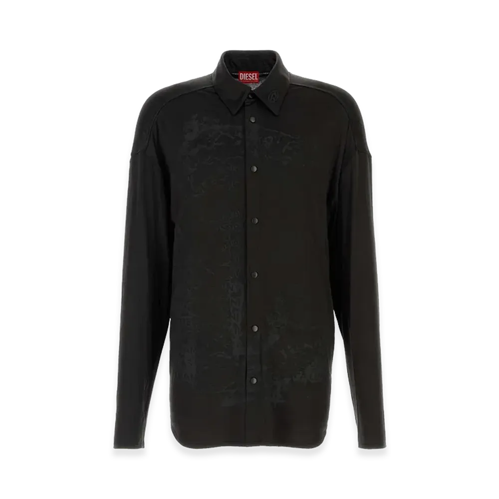 Diesel Stretch Acetate S-Frederic Shirt "Black"