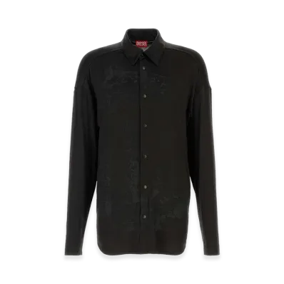 Diesel Stretch Acetate S-Frederic Shirt "Black"
