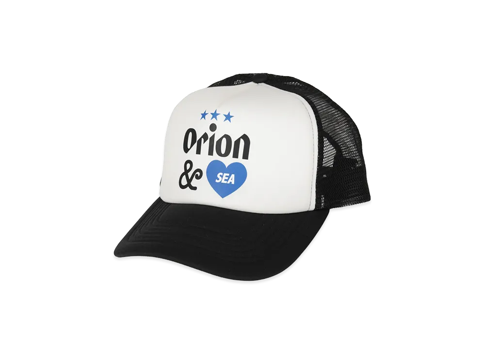 WIND AND SEA x ORION BEER Cap "White Black"