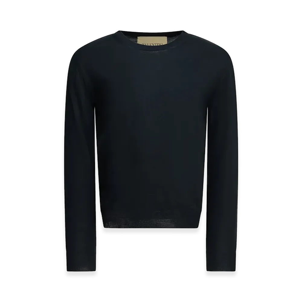 Valentino V Logo Signature Crewneck Sweater "Blue"