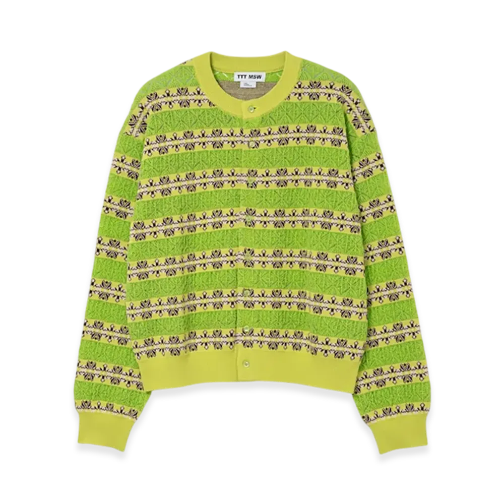 TTTMSW Crew Neck Cardigan "Lime"