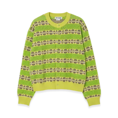 TTTMSW Crew Neck Cardigan "Lime"