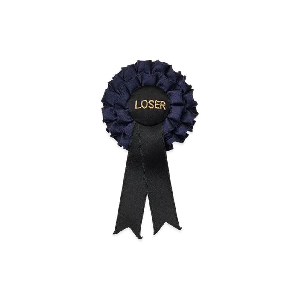 UNDERCOVER Embroidered Silk Rosette "Black"