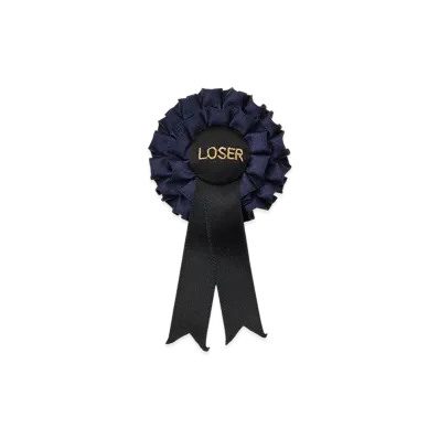UNDERCOVER Embroidered Silk Rosette "Black"