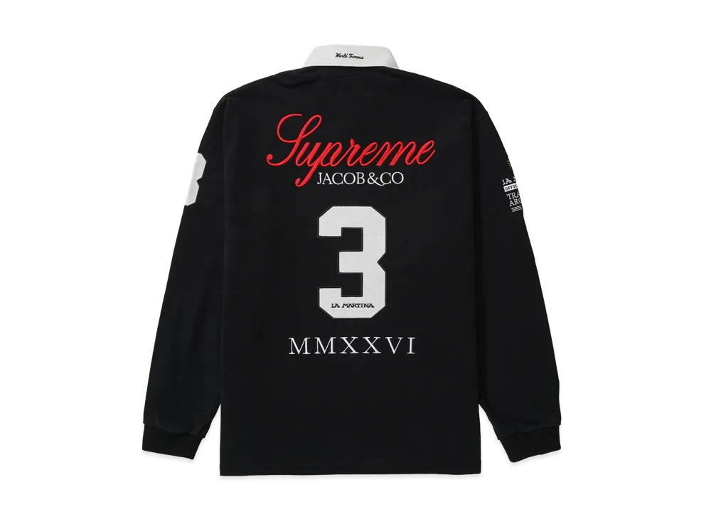 2026SS Supreme x La Martina Rugby Black黒 Supreme x La Martina Rugby 