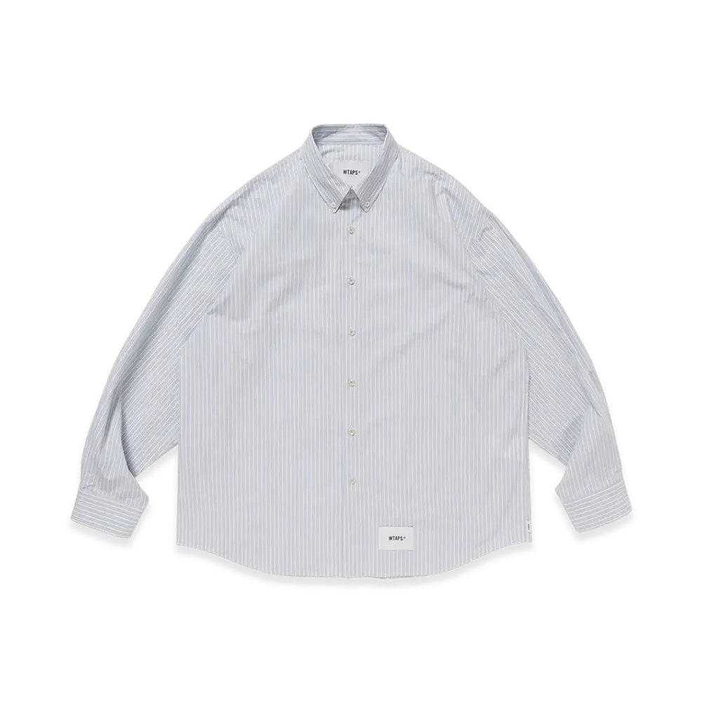 WTAPS BD 06 / LS / Cotton. Broadcloth. Textile. OF "Blue"