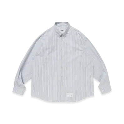 WTAPS BD 06 / LS / Cotton. Broadcloth. Textile. OF "Blue"