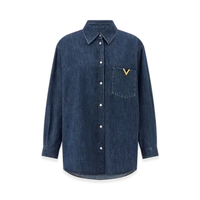 Valentino Garavani Women's Vgold Shirt "Blue"