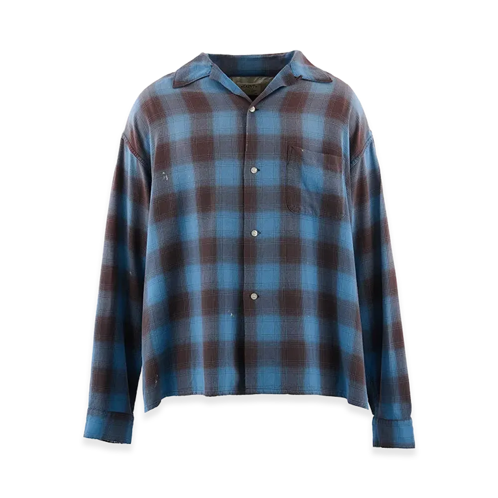 SAINT Mxxxxxx Rayon Shirt Check "Blue"