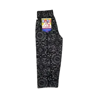 COOKMAN Wide Chef Pants "Paisley/Black"