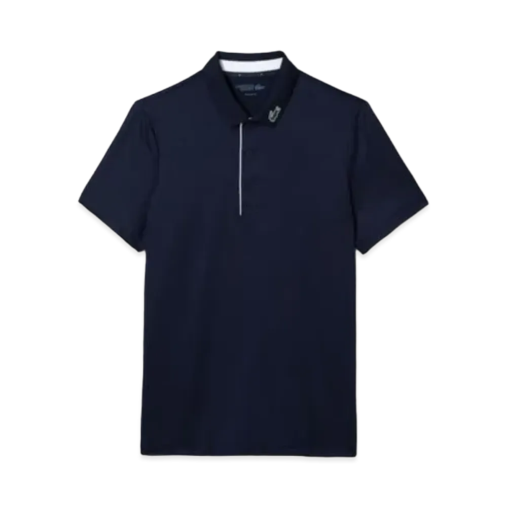 LACOSTE Rib Knit Color Clock Golf Polo Shirt "Navy"