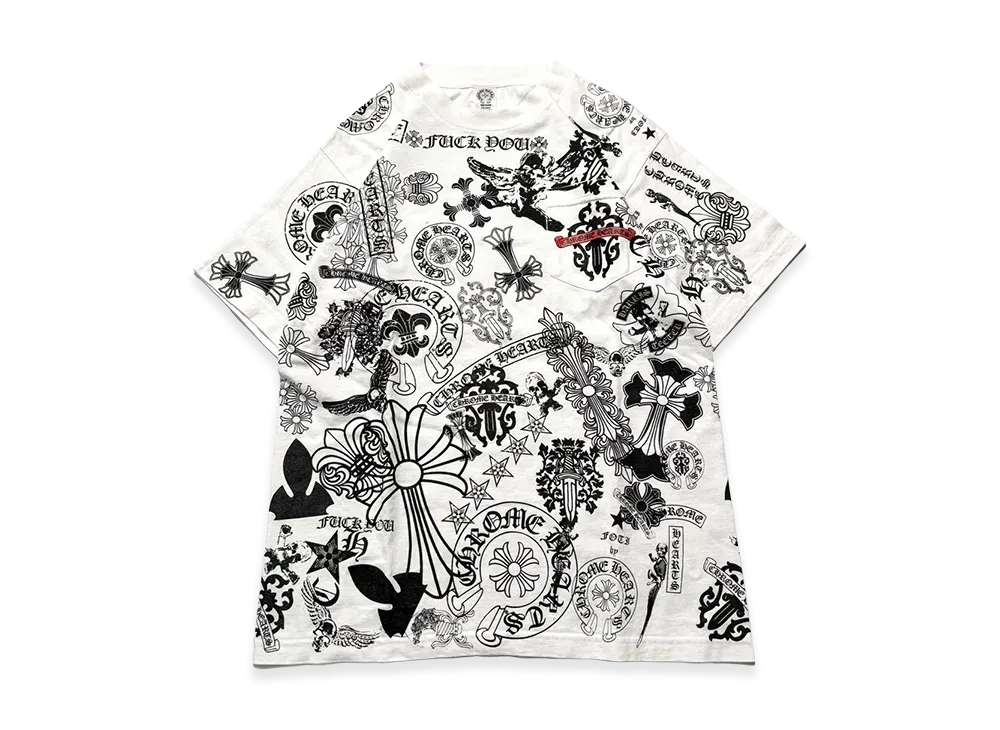 Chrome Hearts Multi Motif Printed T-Shirt "White"