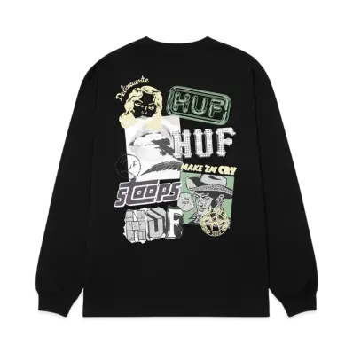 HUF Mashup LS Tee "Black"