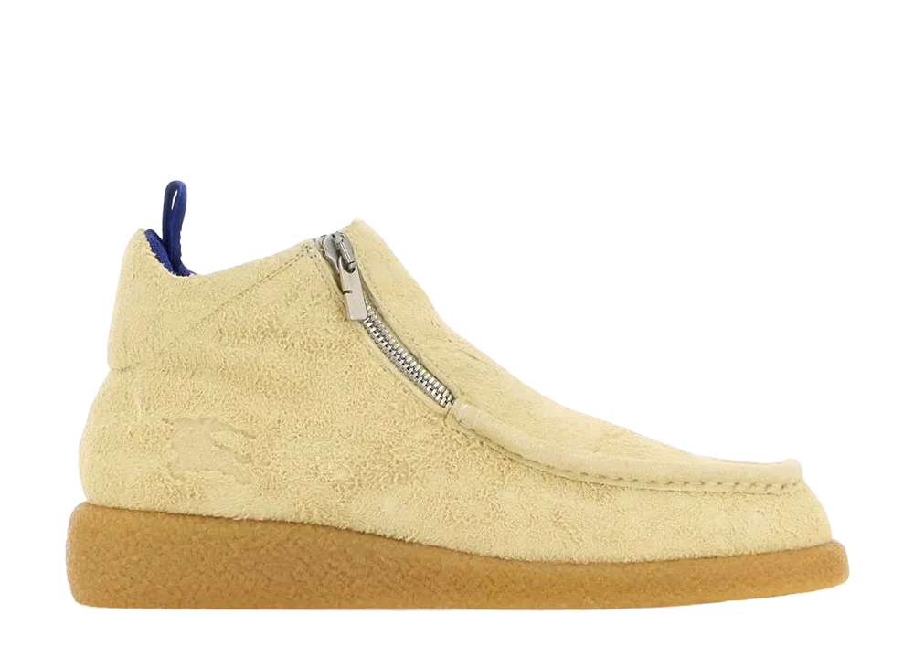 Burberry Suede Chance Ankle Boots "Yellow"