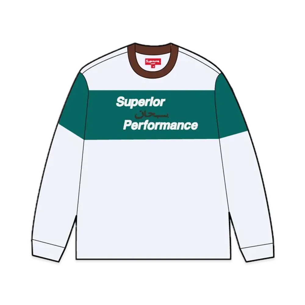 Supreme Arabic Mesh L/S Top "White"