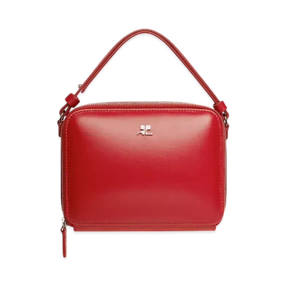 Courreges Cloud Chained Leather Bag "Ruby"