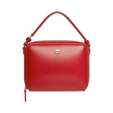Courreges Cloud Chained Leather Bag "Ruby"